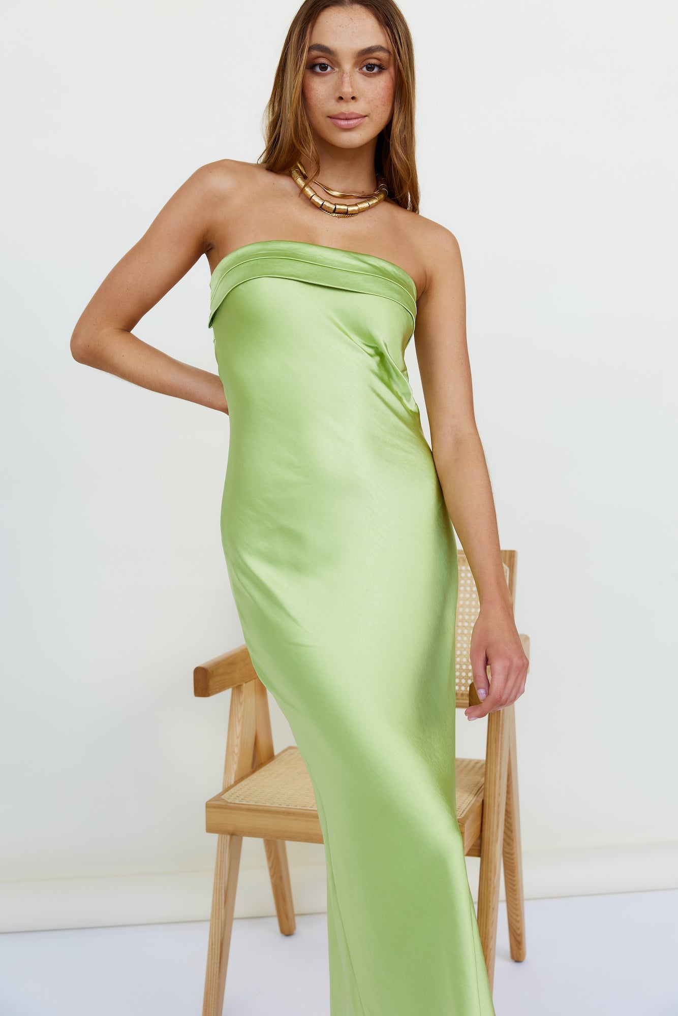 No Two Alike Maxi Dress Green