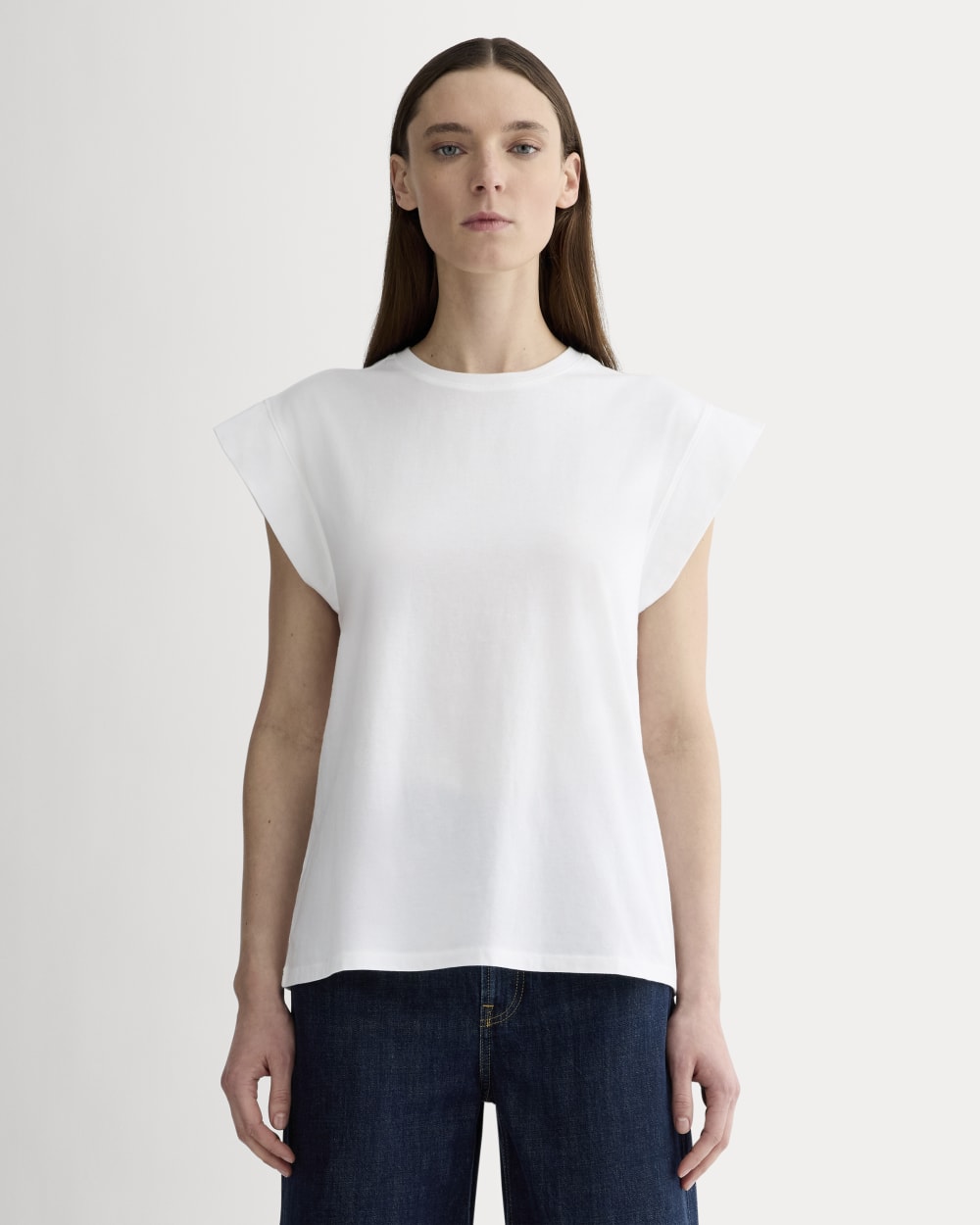 The Muscle Tee In Essential Cotton | White