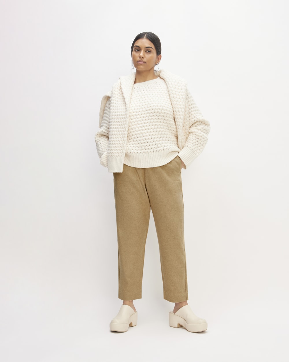 The Wool Flannel Pull-On Pant | Tiger'S Eye