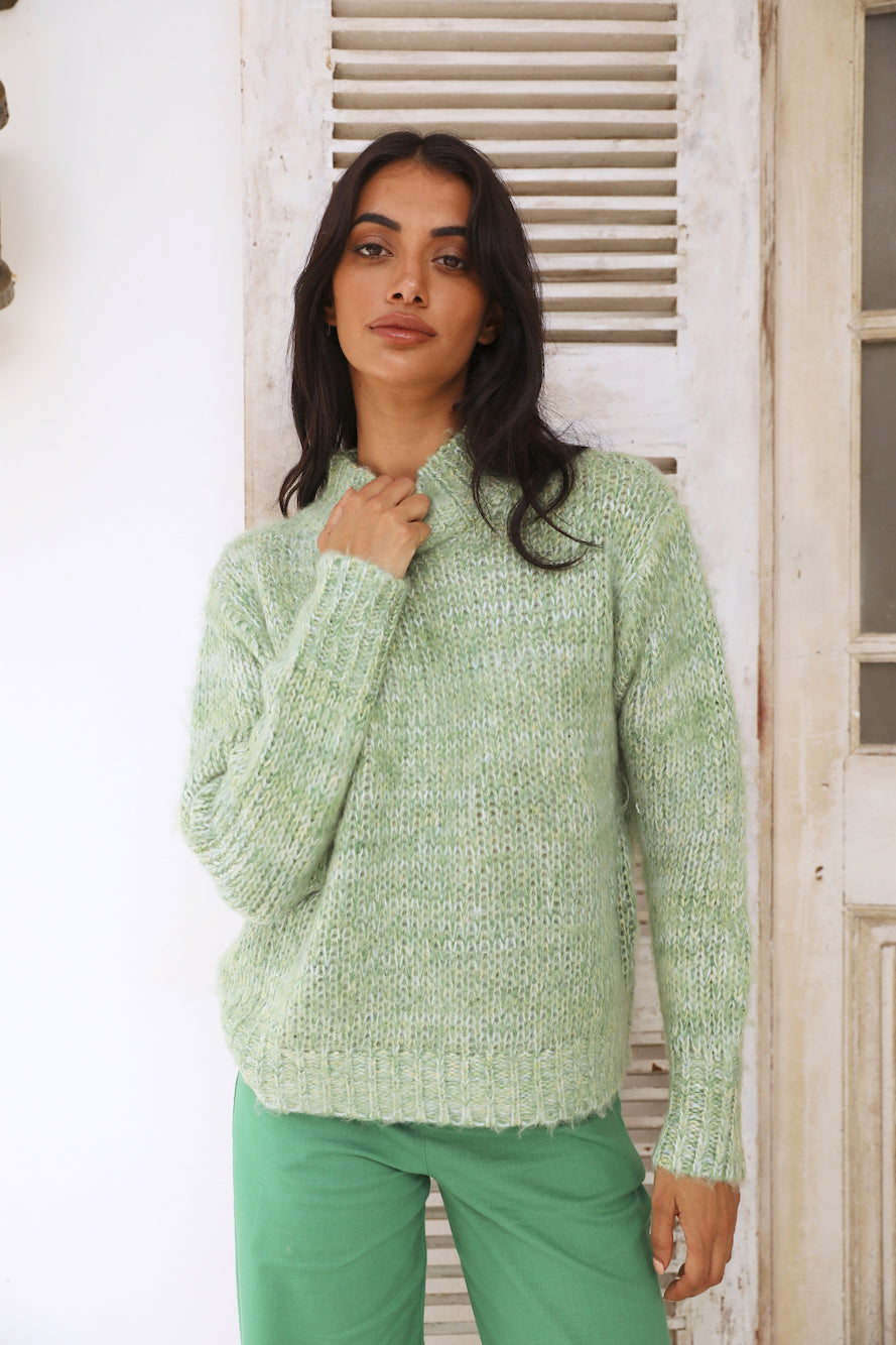 Perfect Leaves Knit Jumper Green