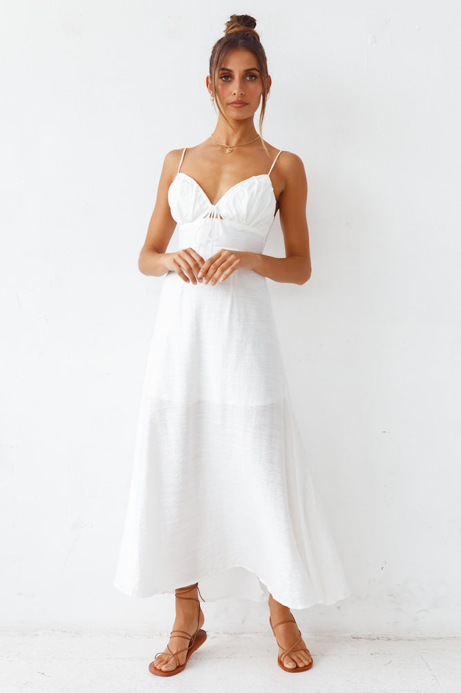 Heart In Two Maxi Dress White