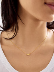 14K Gold Varsity Font Custom Number Necklace - Varsity Font Numbers