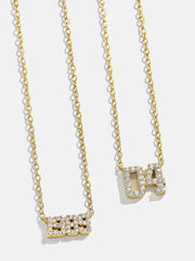 14K Gold Varsity Font Custom Number Necklace - Varsity Font Numbers