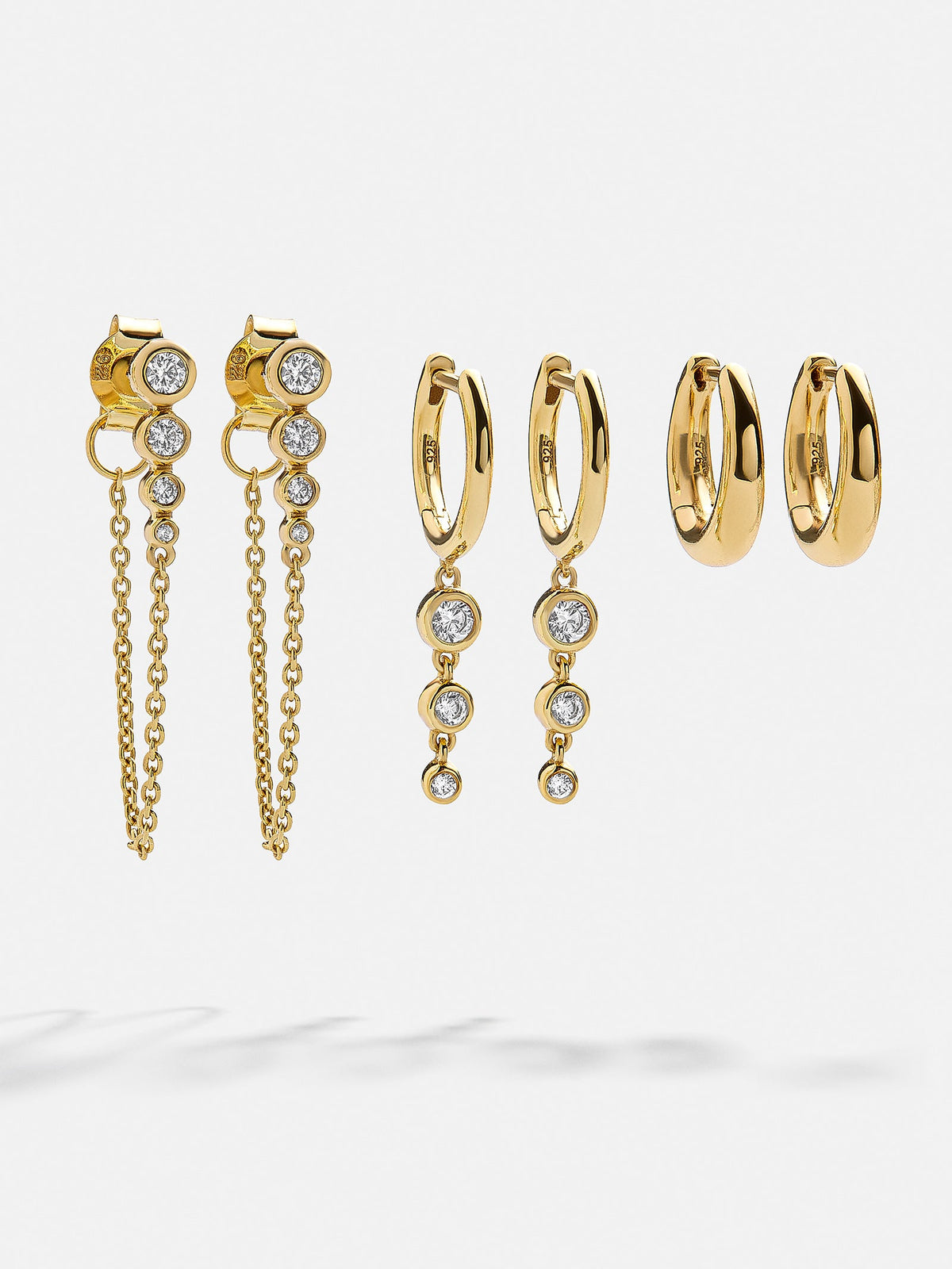 Jenelle 14K Gold Earring Set - Jenelle 14K Gold Earring Set