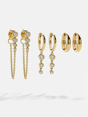 Jenelle 14K Gold Earring Set - Jenelle 14K Gold Earring Set