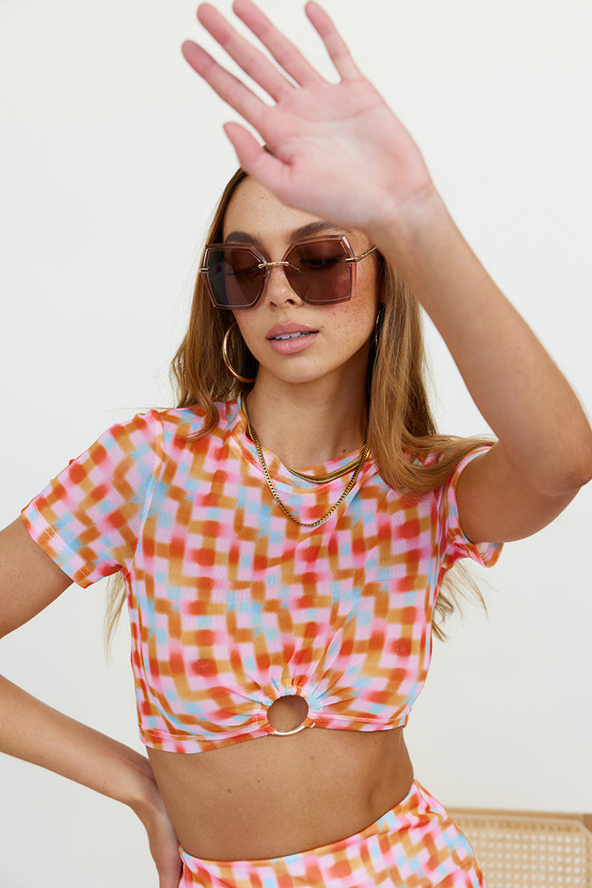 Scattering Crop Top Multi