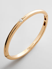 Nadia Classic Hinge Bangle - Classic Thin Gold Single Bezel