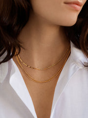 Anita Waterproof Necklace Set - Gold/Pavé
