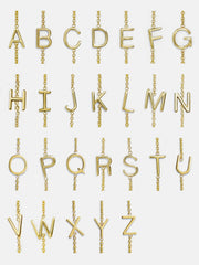 Maya Brenner Asymmetrical Custom Initial Necklace - One Character