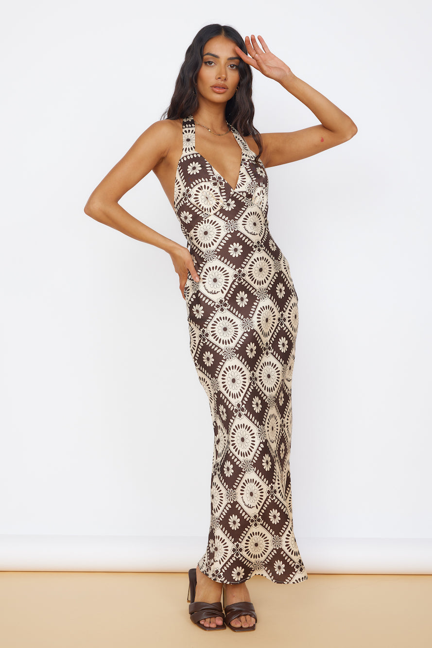 Hearing Symphonies Maxi Dress Brown