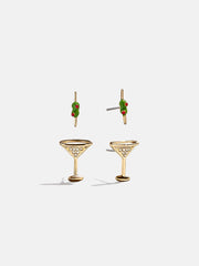 Pimento Memento Martini Earring Set - Martini