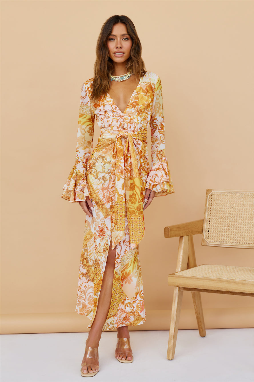 Around The Oasis Maxi Dress Orange