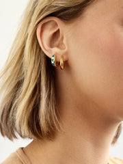 Sydney 18K Gold Plated Sterling Silver Birthstone Earrings - Rose