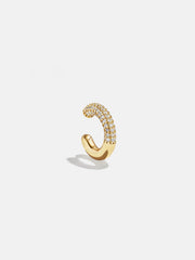 Demi 18K Gold Ear Cuff - Gold/Pavé