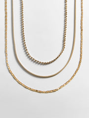Anita Waterproof Necklace Set - Gold/Pavé