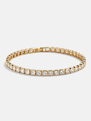 Kristin 18K Gold Tennis Bracelet - Square Bezel