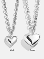 Millie Mini Bubble Heart Necklace - Silver