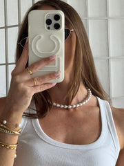 Ondine Pearl Collar Necklace - Pearl