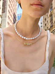 Ondine Pearl Collar Necklace - Pearl