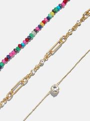 Portia Layered Necklace - Gold/Multi