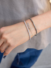 Billie Sterling Silver Tennis Bracelet  - Sterling Silver