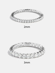 Diana Sterling Silver Eternity Ring - 3MM Stones
