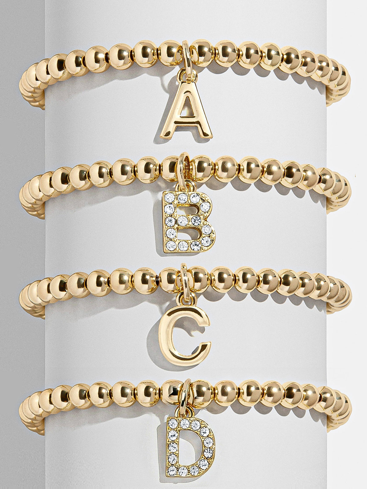 Dangle Charm Initial Pisa Bracelet - Gold