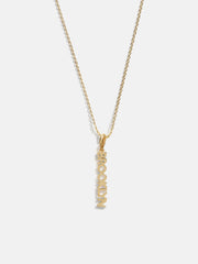 Mini Gold Block Cluster Custom Nameplate Necklace - 1 Name