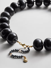 Joan Semi-Precious Necklace - Obsidian Bead