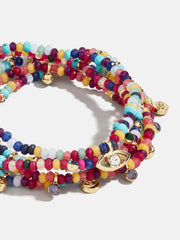 Indya Evil Eye Layered Bracelet Set - Multi