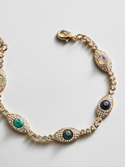 Iris Evil Eye Tennis Bracelet - Iris Evil Eye