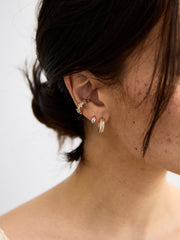 Maeve 14K Gold Earring Set - Gold/Pavé