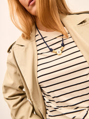 Eye Candy Evil Eye Cord Necklace - Gold/Blue