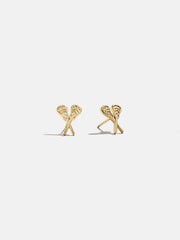 14K Gold Sports Delicate Stud - Lacrosse