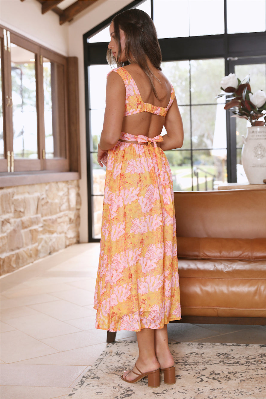 Salty Sundays Maxi Dress Orange