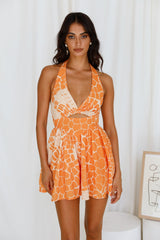 Capturing Time Playsuit Orange