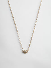 Evil Eye 14K Gold Hera Necklace - Gold/Pavé