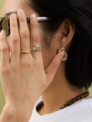 Mona Gold Wrap Ring - Gold/Pavé