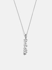 Mini Silver Script Cluster Custom Nameplate Necklace - 1 Name