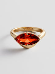 Wavy Custom Birthstone Ring - Gold