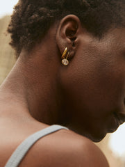Fallon 14K Gold Bezel Earrings - Gold