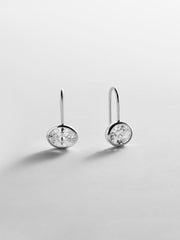 Fallon Sterling Silver Bezel Earrings - Silver