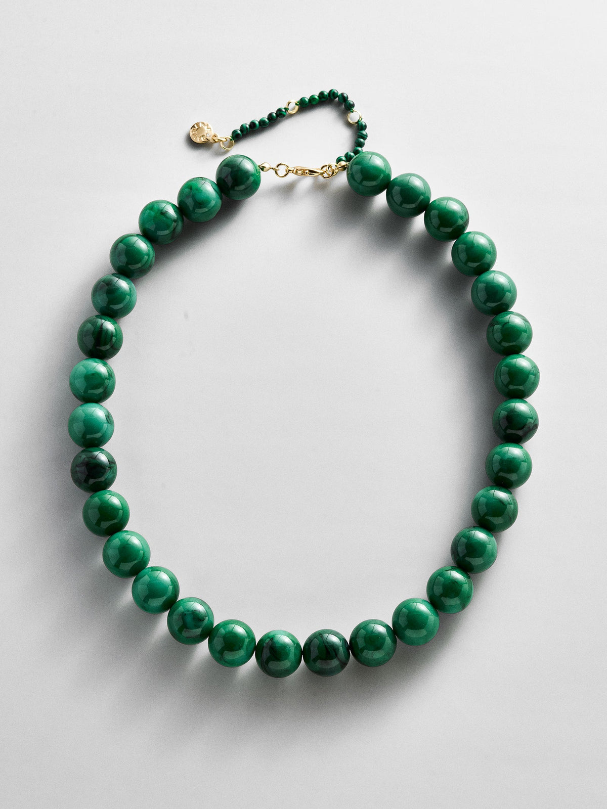 Mini Jane Beaded Necklace - Malachite