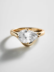 Wavy Custom Birthstone Ring - Gold