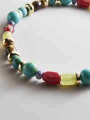 Justine Semi-Precious Beaded Necklace - Multi Bead