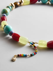 Justine Semi-Precious Beaded Necklace - Multi Bead