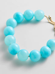 Jane Beaded Bracelet - Aqua Bead
