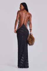 Noir Knit Maxi Dress in Black