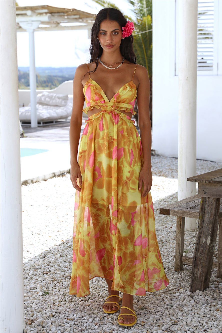 Sweet Music Maxi Dress Yellow