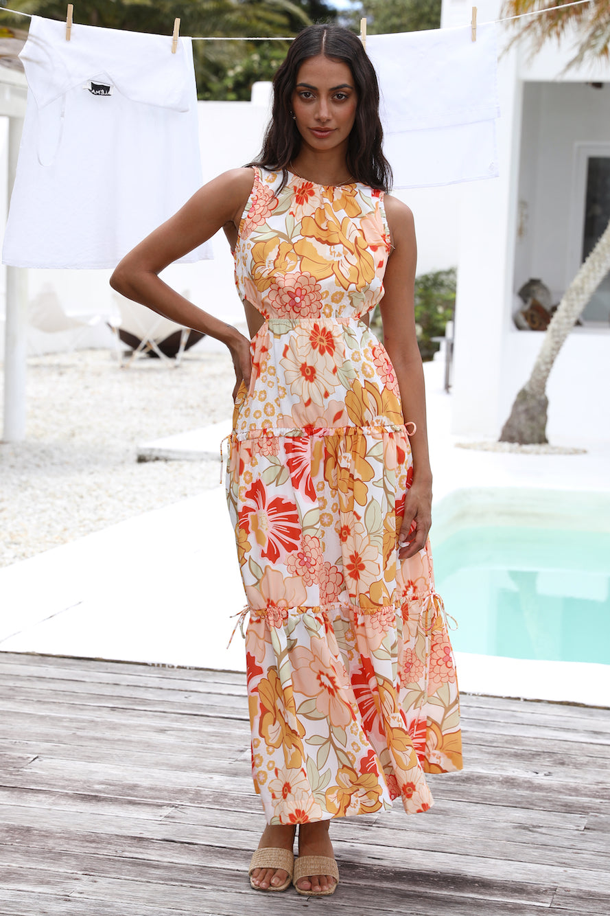 Summer Sweetheart Maxi Dress Orange